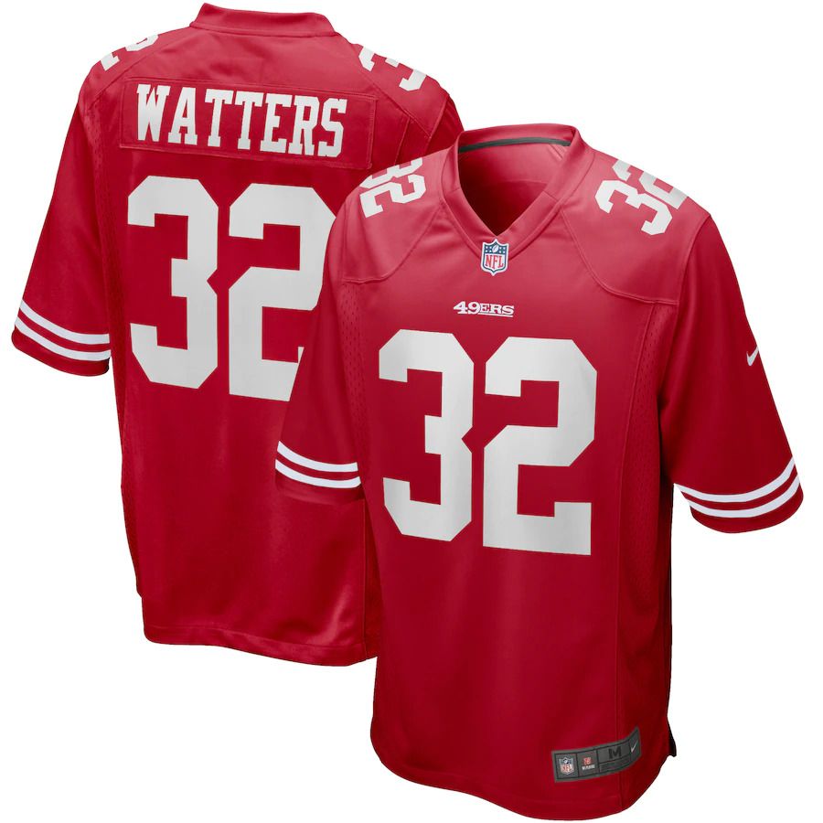 Men San Francisco 49ers #32 Ricky Watters Nike Scarlet Game Retired Player NFL Jersey->san francisco 49ers->NFL Jersey
